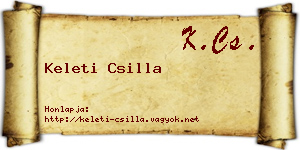 Keleti Csilla névjegykártya